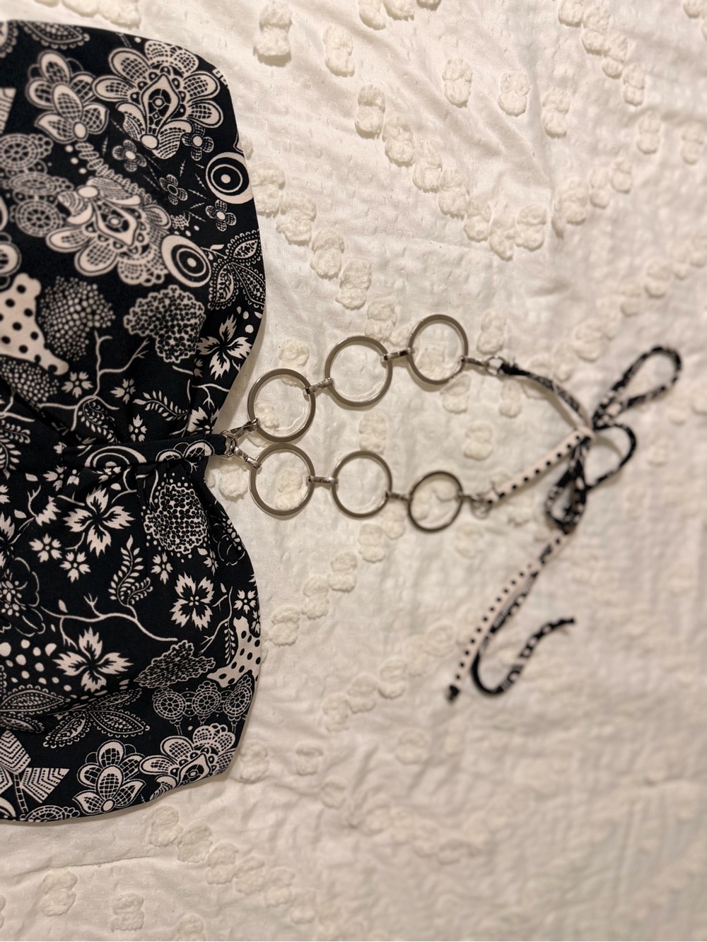 Vintage Self Esteem Y2K Halter Top with Metal Rings & Built in Padding - Picture 8 of 13